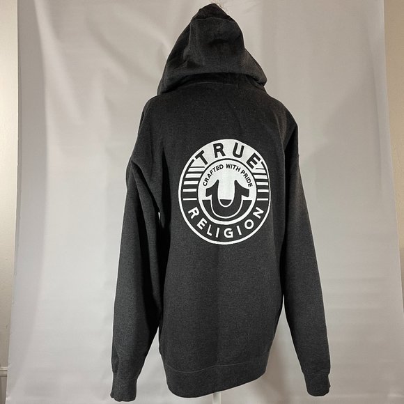 True Religion Hoodie Gray Sz L - Picture 3 of 9